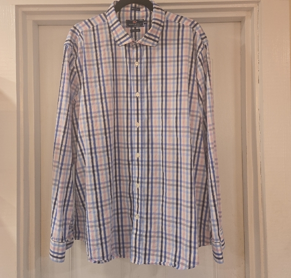 Vineyard Vines Mens Cooper Stretch Plaid Gingham Button Down Shirt Size XXL - Picture 1 of 5